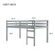 preview thumbnail 12 of 17, Rubber Wooden Twin Loft Bed with Ladder