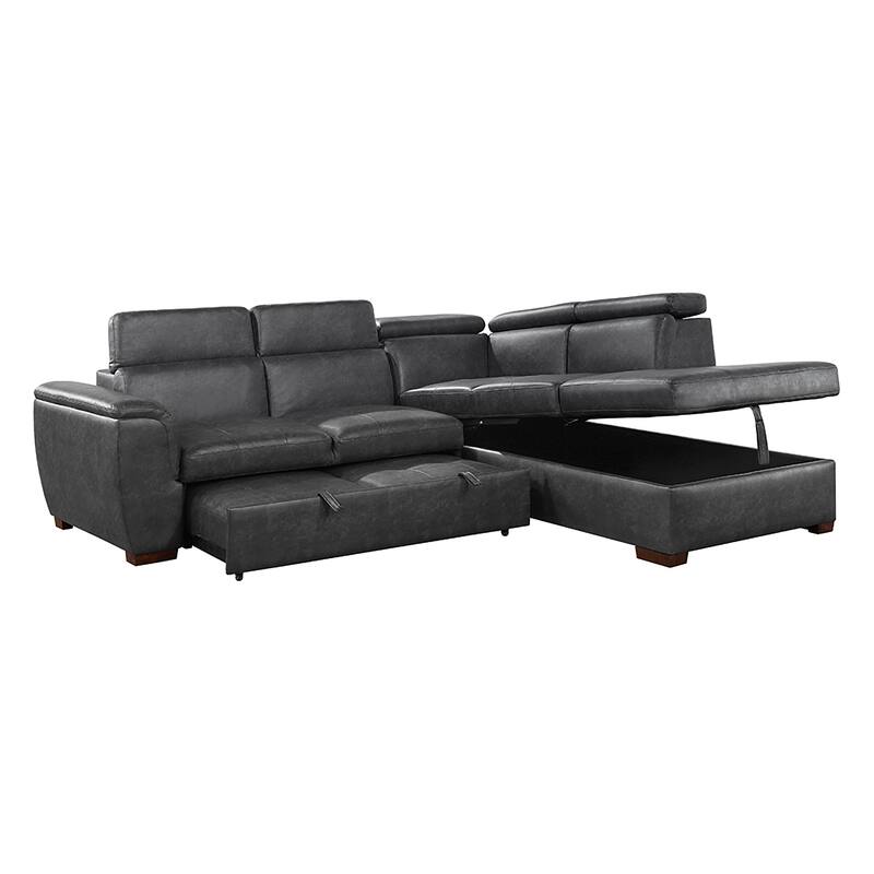Freemont & Park Zephyr 2-Piece Sectional with Pull-out Bed and Right Chaise