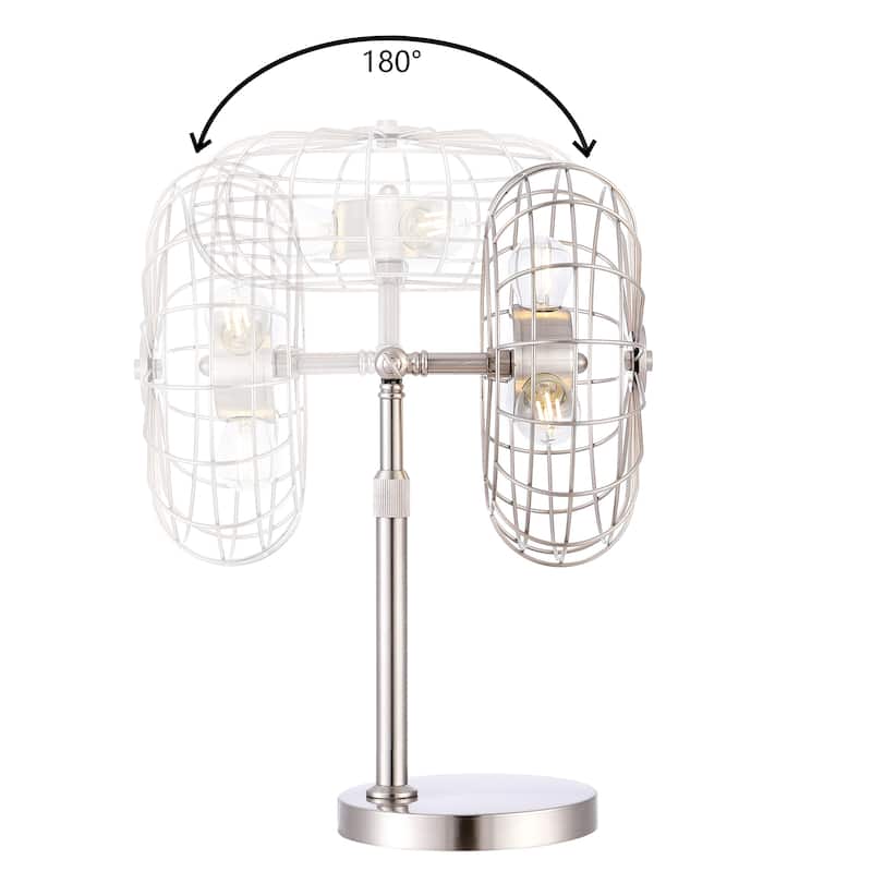 GetLedel 23-inch Industrial Nickel Table Lamp with Adjustable Height