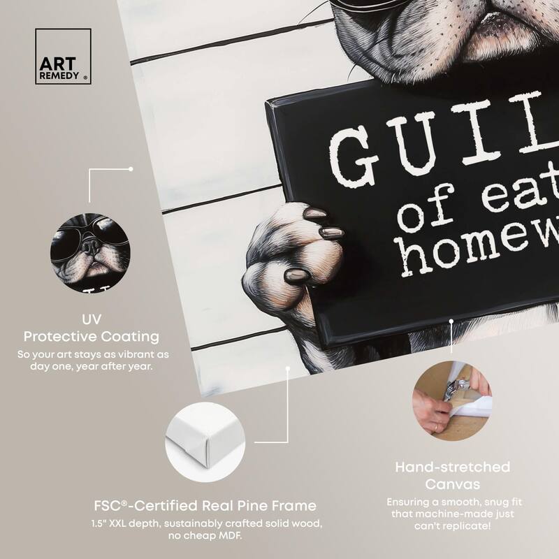 Guilty of Eating Homework Canvas by Art Remedy, Gallery Wrapped