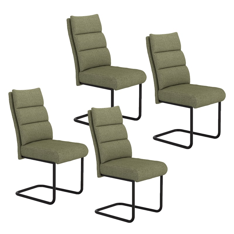 Modern Fabric & Metal Dining Chair, Set of 4