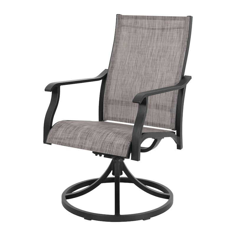 7-Piece Outdoor Aluminum Dining Set with Swivel Design