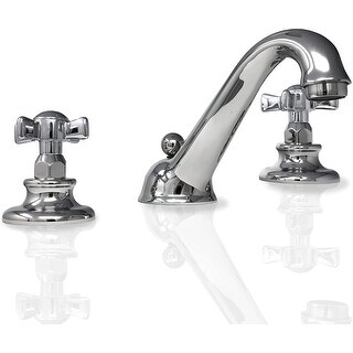 Kent-X Widespread Cross-X Style Two Handles Traditional Bathroom Faucet ...