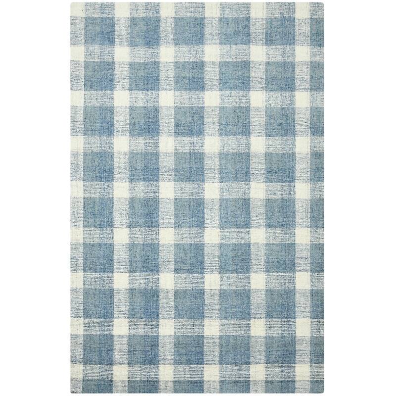 HomeRoots Plaid Transitional Rectangle Area Rug