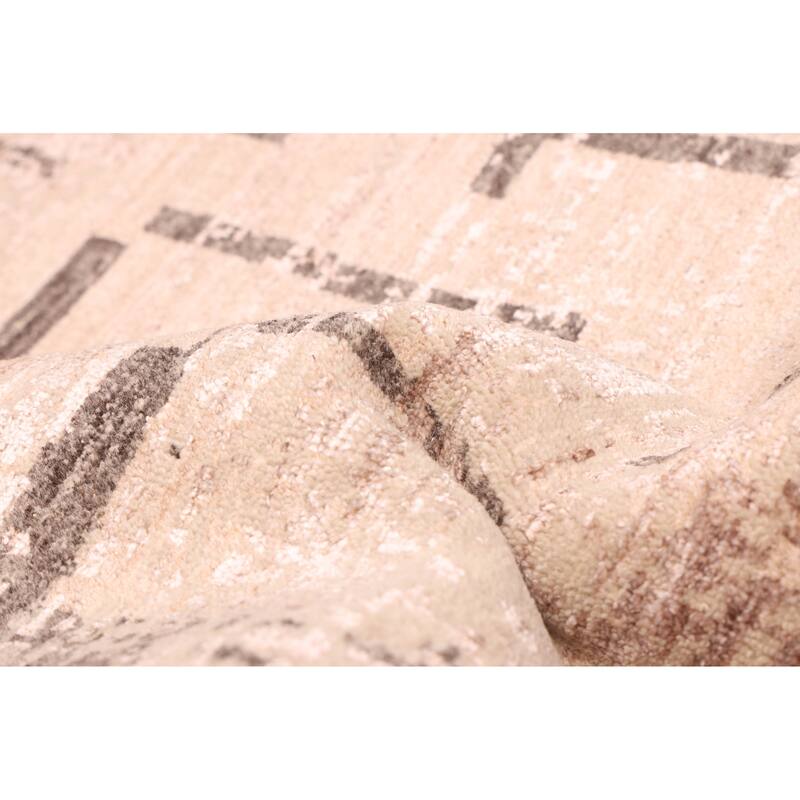 ECARPETGALLERY Hand-knotted Legacy Tan Silk, Wool Rug - 9'11 x 14'0