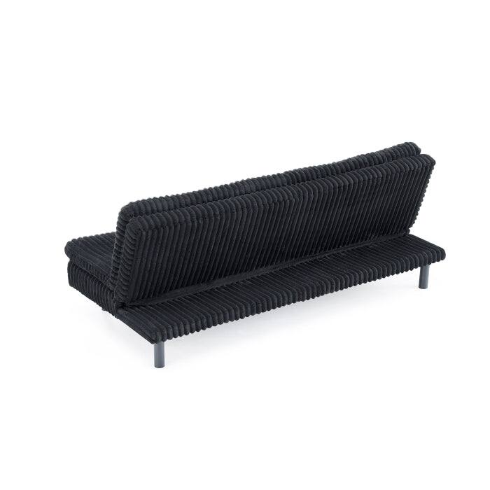 Modern Corduroy Futon Sofa Bed with Plush Tufted Pillow Top, Convertible Living Room Sofa Bed