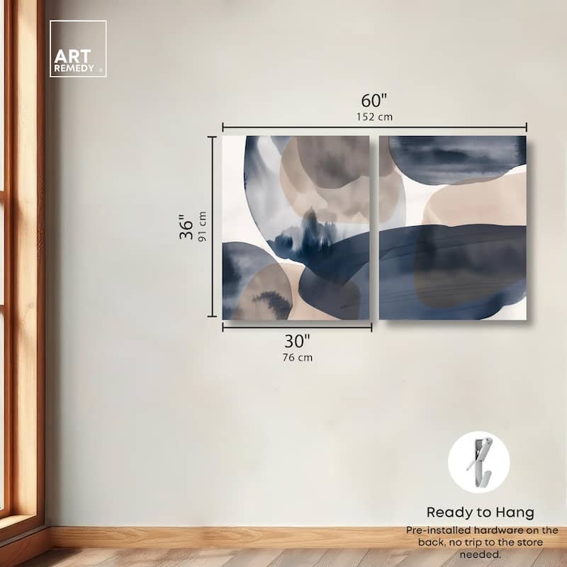 Rust and Noir Canvas Set of 2 by Art Remedy, Gallery Wrapped