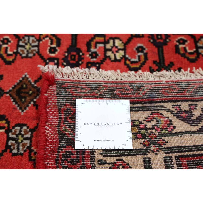 ECARPETGALLERY Hand-knotted Andelz Red Wool Rug - 3'8 x 4'11
