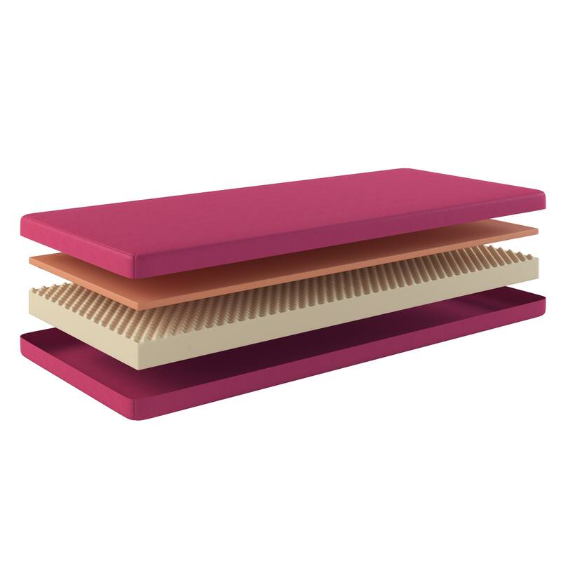 Nap Queen Rainbow 5" Memory Foam Twin Mattress, Pink