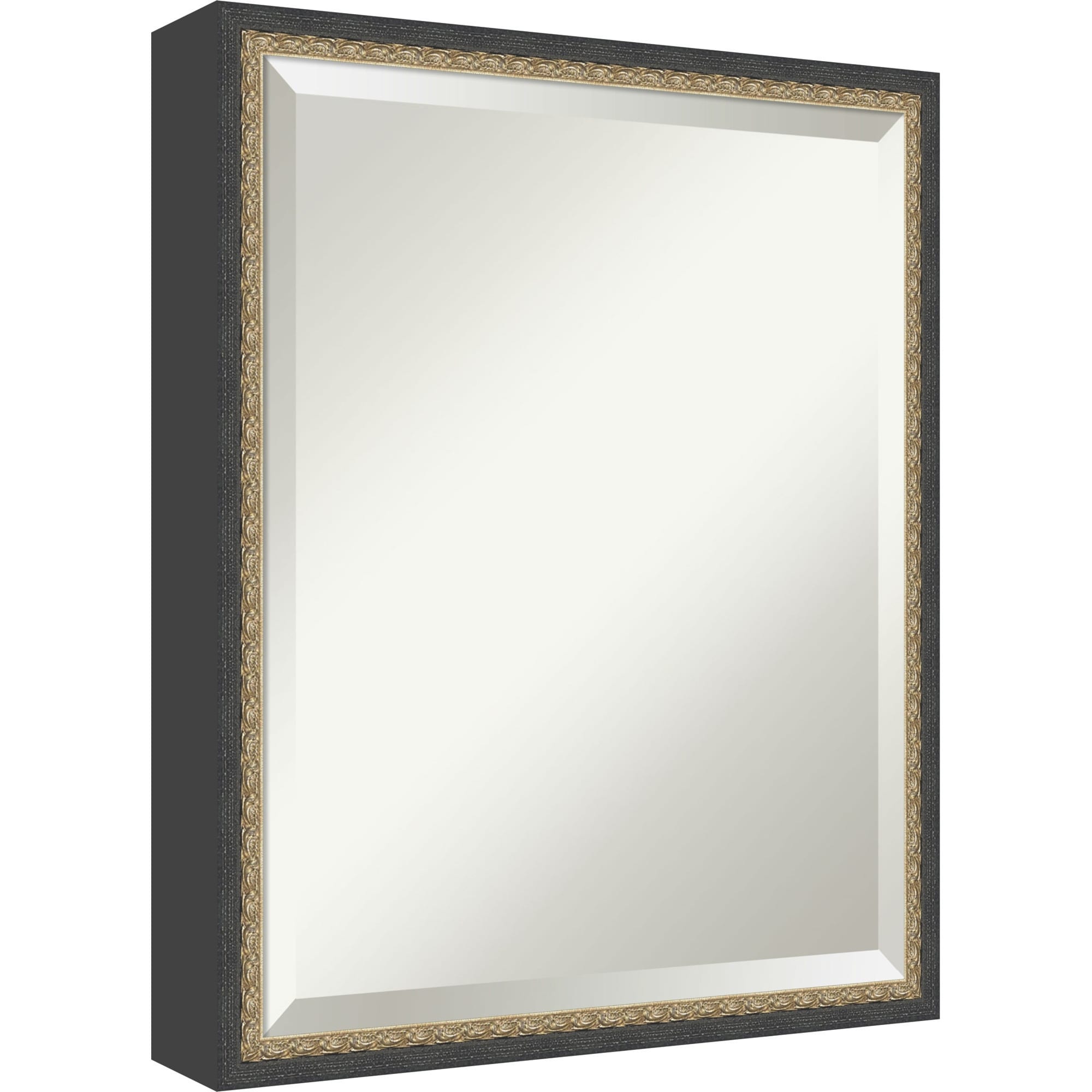 Matinee Black Bronze Beveled Wood Framed Bathroom Vanity Wall Mirror
