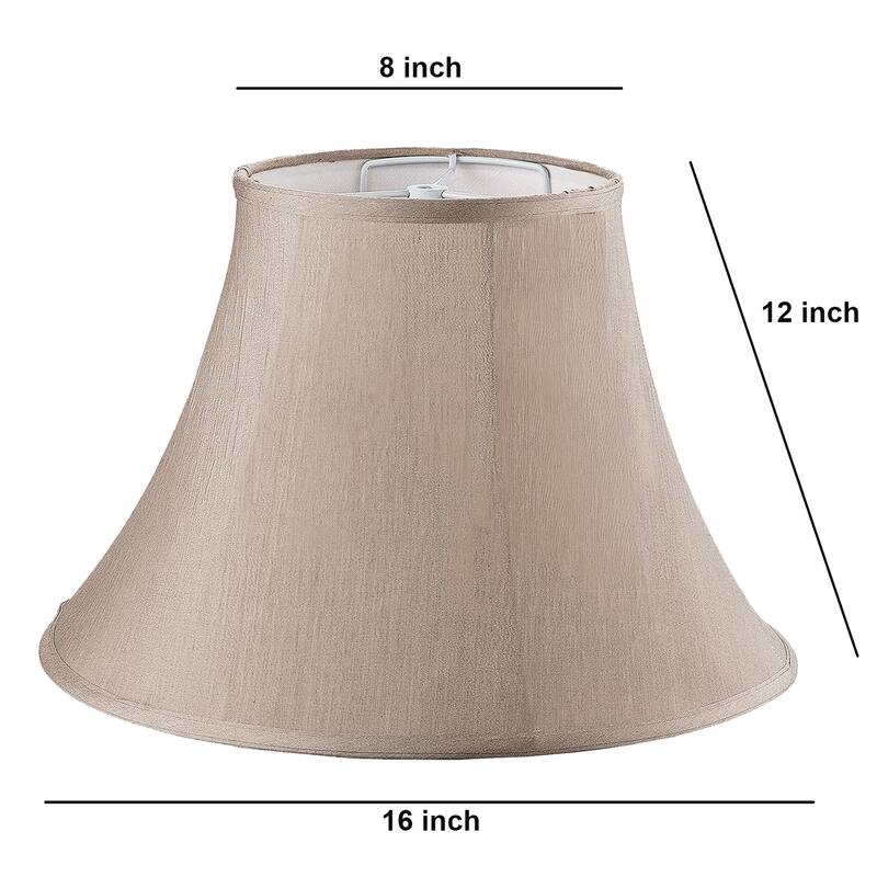 Pyramid Brown/Green Round Bell Stretched Spider Fitting Lamp Shades 8"x16"x12"(2-Pack) - N/A