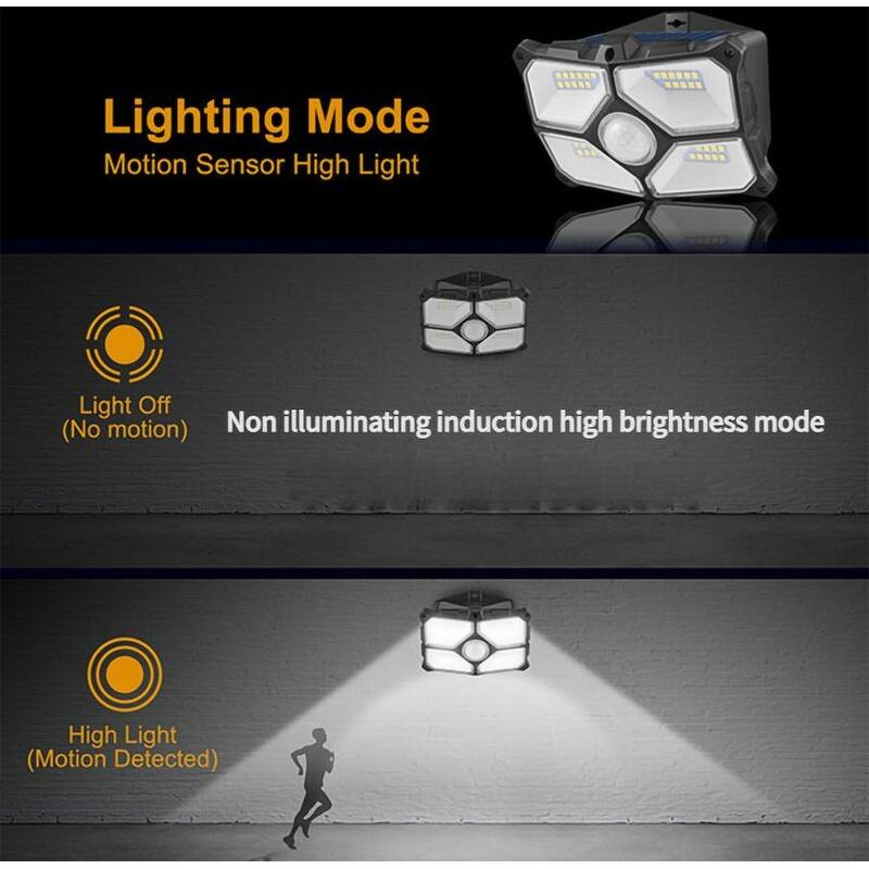2 Pack Solar Outdoor Security Lights 40LED Motion Sensor Lights - N/A