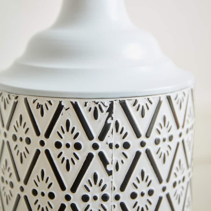 White Metal Floor Vase Set of 3 ，Large Glazed Metal Decor