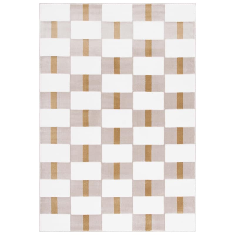 SAFAVIEH Groove Fouzia Modern & Contemporary Rug - 5'3" x 7'6" - Ivory/Gold