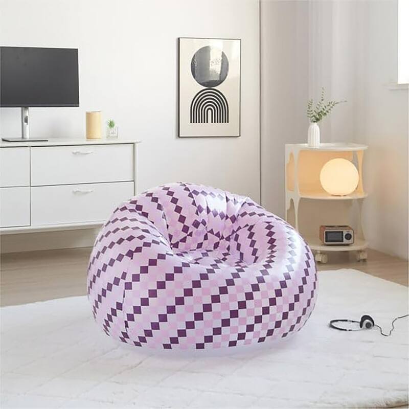 Urban Lifestyle Inflatable Chair, Retro Checkered Design