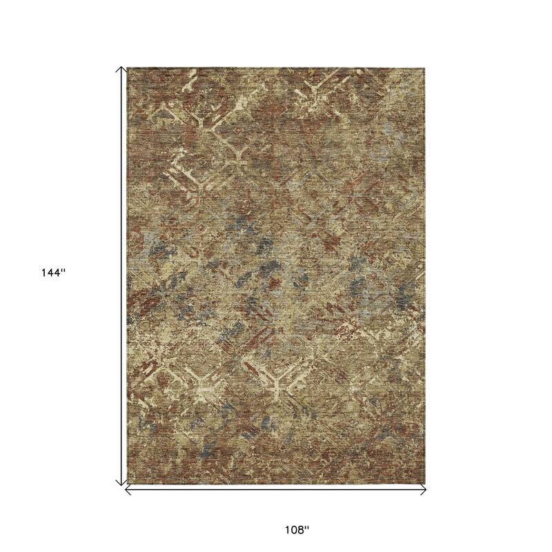 HomeRoots Geometric Transitional Rectangle Outdoor Rug