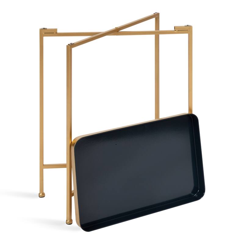 Kate and Laurel Celia Metal Tray Accent Table