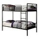 preview thumbnail 17 of 17, Wini Industrial Black 3-Piece Gel Memory Mattress & Metal Bunk Bed Set by Furniture of America