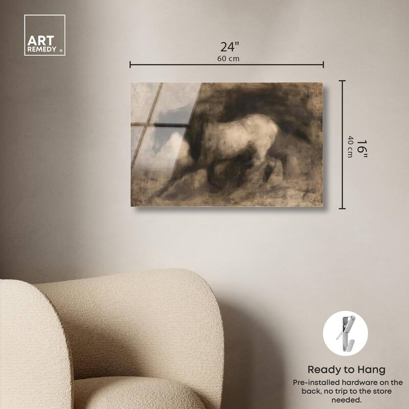 Dark Horse Acrylic by Art Remedy, Ready to Hang