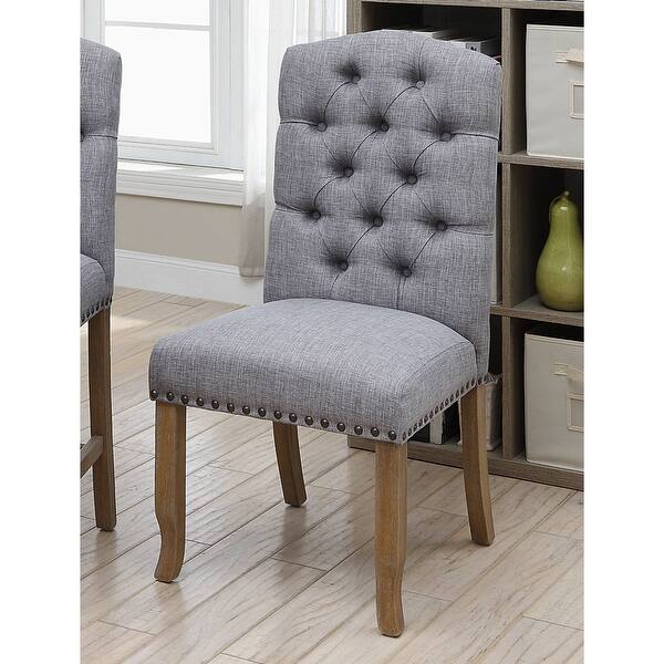 Furniture Of America Tufted Upholstered Dining Chairs Set Of 2 On Sale Overstock 20234596