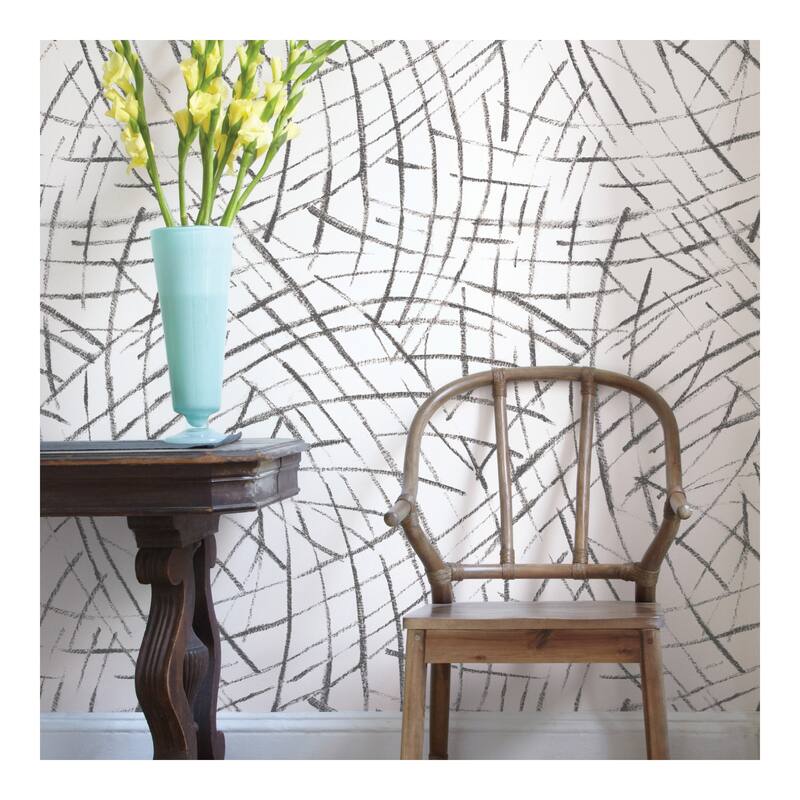 NuWallpaper Black Imprint Peel & Stick Wallpaper - 216in x 20.5in x 0.025in