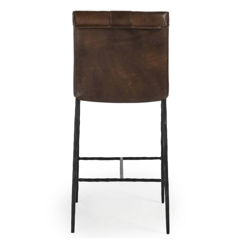 Classic Home Tuscan Leather Bar and Counter Stool