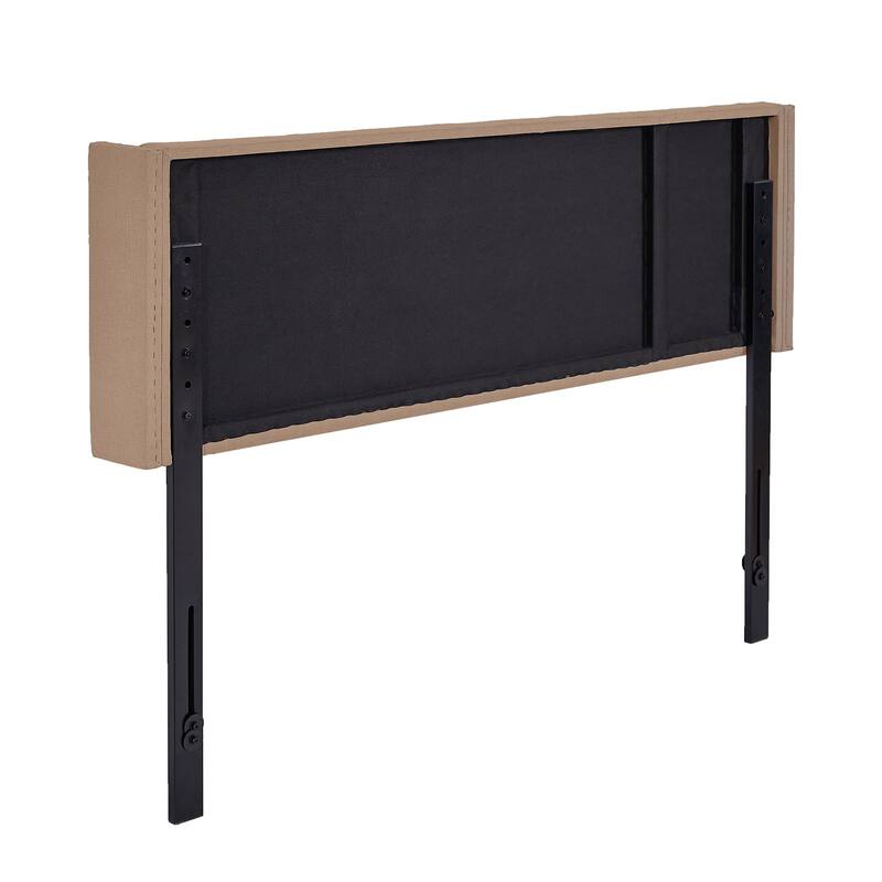 Javlergo Queen/King Size Adjustable Upholstered Headboard Modern Wingback Headboard with Double Nailhead Trimming