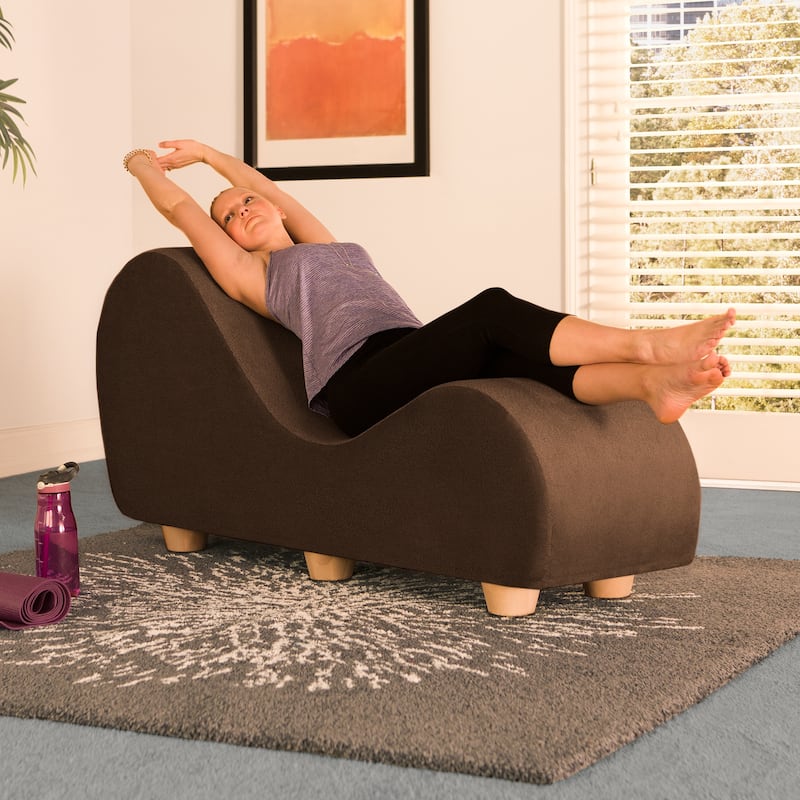 Avana Yoga Chaise Lounge w/ Maple Wood Feet