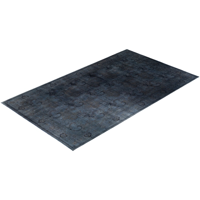 Overdyed, One-of-a-Kind Hand-Knotted Area Rug - Gray - 10' 3" x 17' 4"
