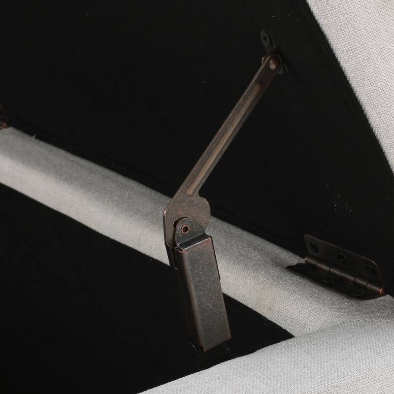 Mission Tufted Fabric Storage Ottoman Bench by Christopher Knight Home