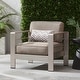 preview thumbnail 2 of 41, Christopher Knight Home Cape Coral Outdoor Aluminum Club Chair with Optional Sunbrella Cushions Canvas Taupe+ Silver+Sunbrella