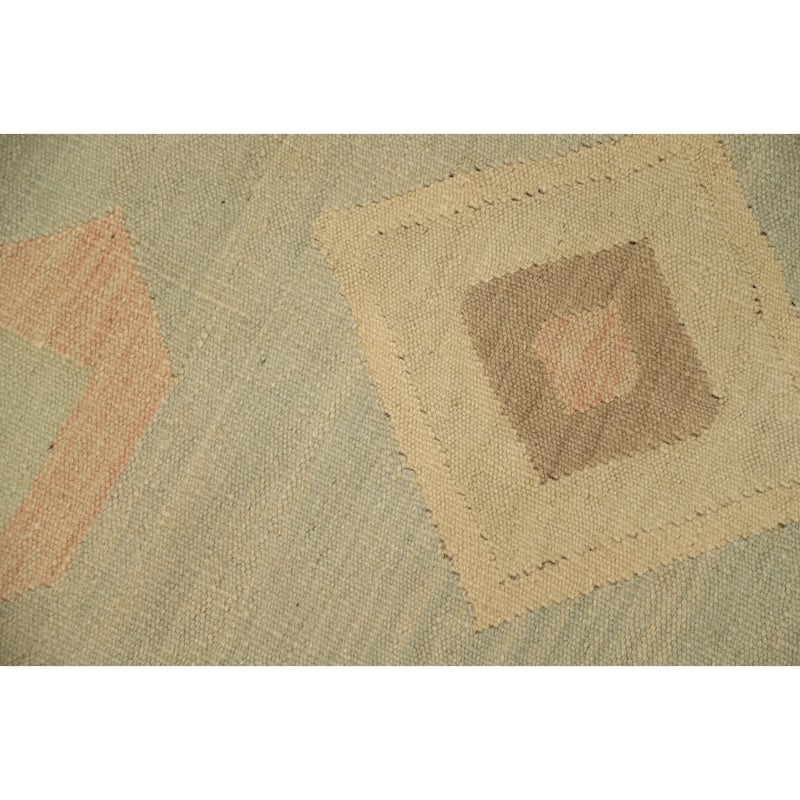 Hand Woven Oriental 100% Wool Carpet Southwestern Tribal Greys & Charcoal Kilim Area Rug - 5' 3'' X 3' 2''