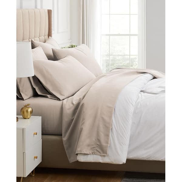Vilano 6-piece Ultra Soft Extra Deep Pocket Bed Sheet Set - Bone - Queen