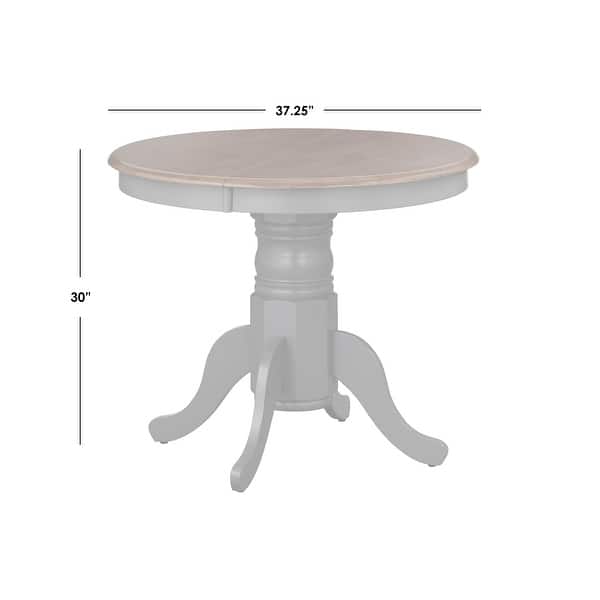 dimension image slide 1 of 3, Simple Living Carolina 5-piece Farmhouse Solid Wood Dining Set with Leaf
