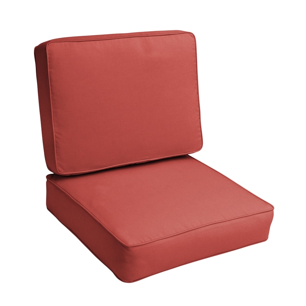 Sunbrella Indoor/ Outdoor Corded Chair Cushion Set - 22" x 22" x 4"