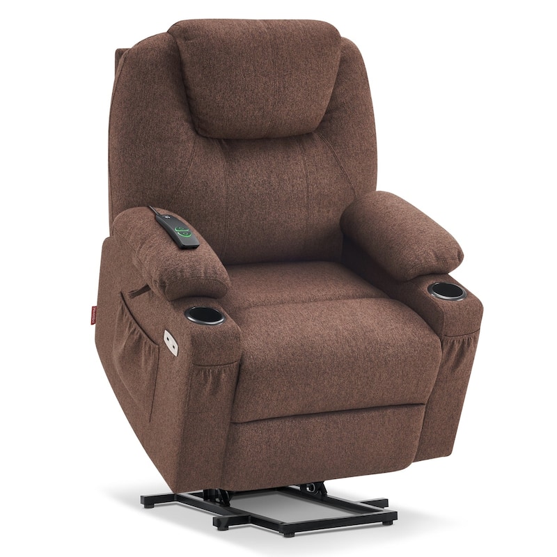 Power Lift Recliner Chair for Elderly, Massage and Heat, Fabric