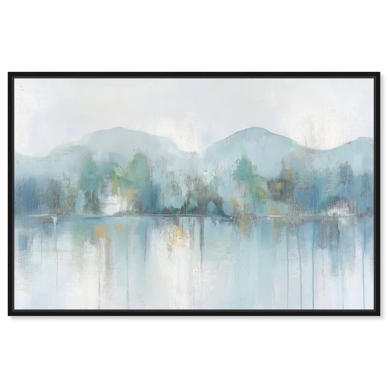 Mirrored Aqua Dream II Canvas by Art Remedy - Black - 15" x 10"