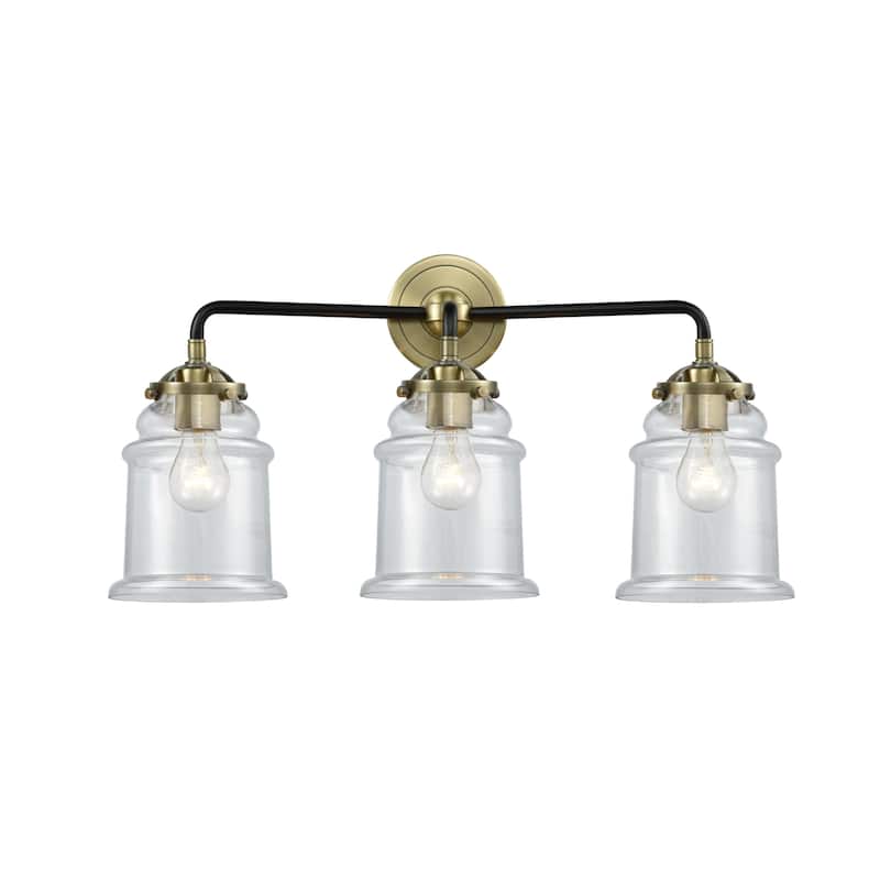 Innovations Lighting Canton 3 Light 24" Wide Bathroom Vanity Light - Black Antique Brass / Clear