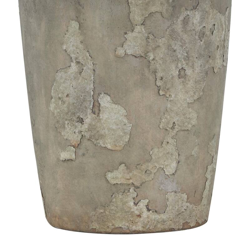 Light Brown, Black or Brown Ceramic Tall Distressed Antique Style Textured Room Table Lamp with Cream Linen Shade