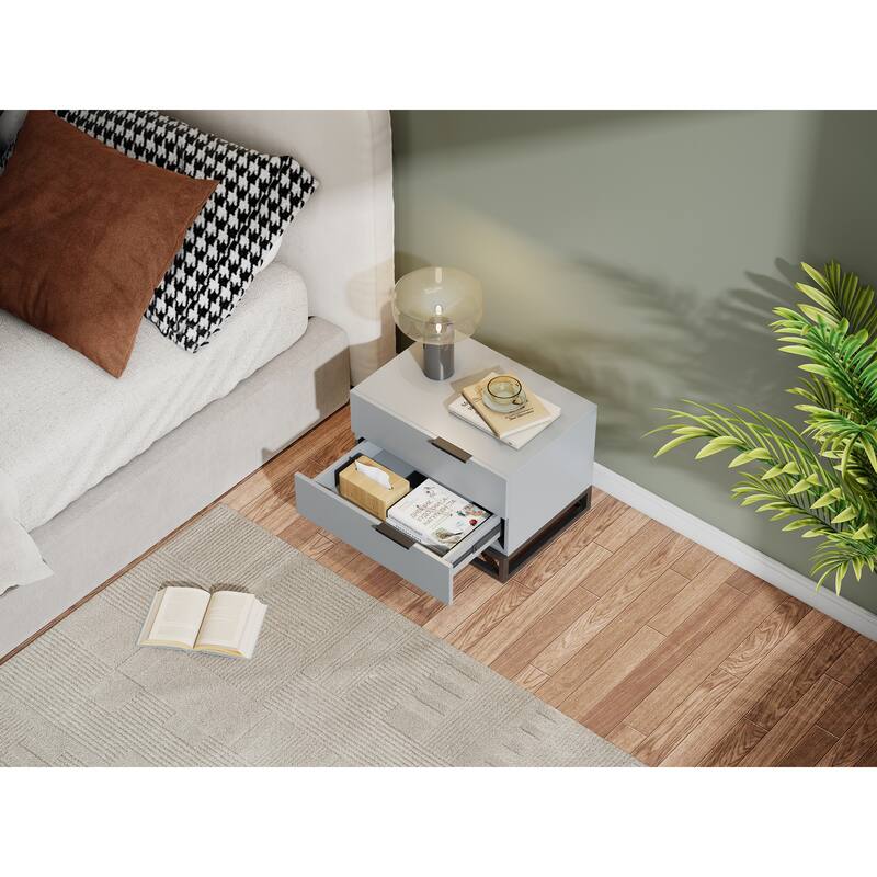Nightstand With 2 Drawer