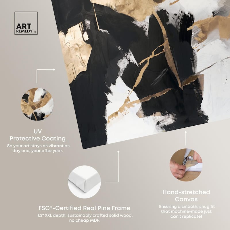 Cracked Gilt II Canvas by Art Remedy, Gallery Wrapped