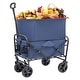 preview thumbnail 1 of 104, Extention Collapsible Foldable Wagon Cart - N/A Dark Blue