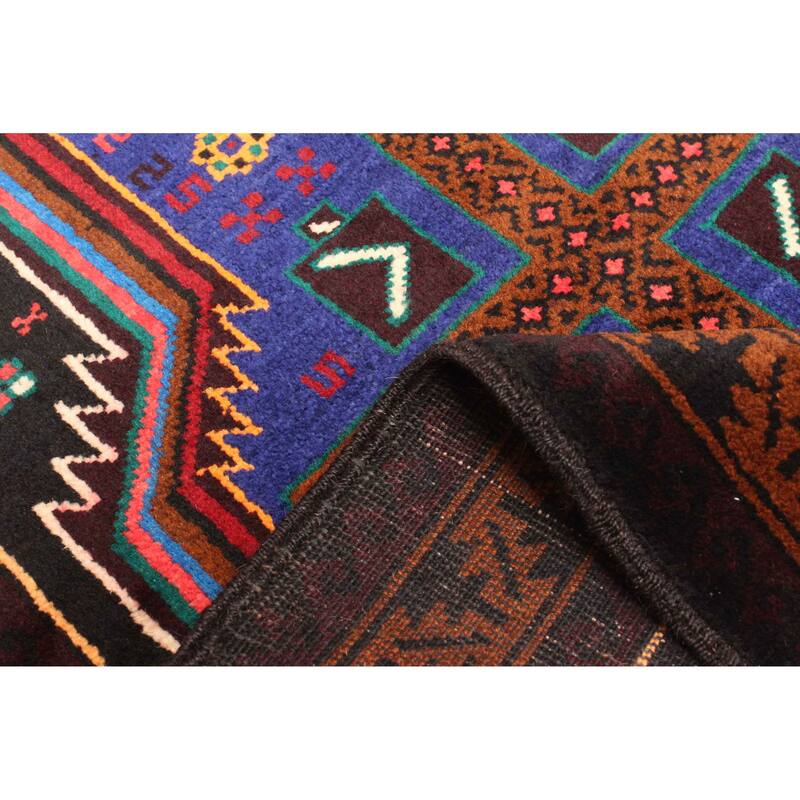 ECARPETGALLERY Hand-knotted Teimani Dark Blue Wool Rug - 2'7 x 4'8