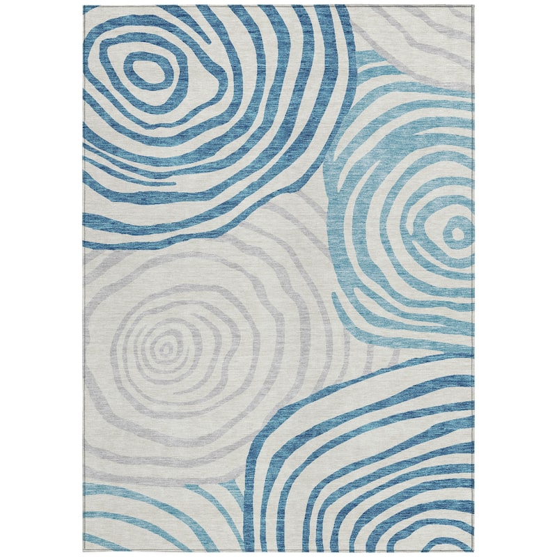 HomeRoots Abstract Transitional Rectangle Outdoor Rug