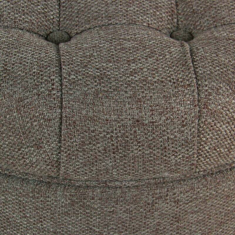 Copper Grove Lamentin Tufted Round Storage Ottoman