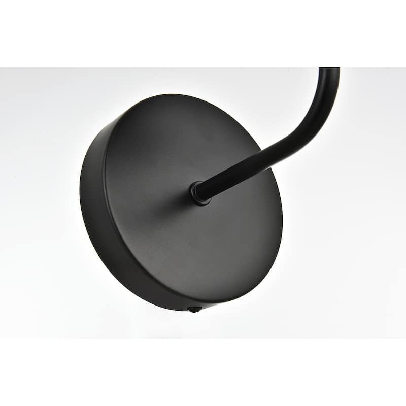 Genis 1 Light Black and Clear Bath Sconce