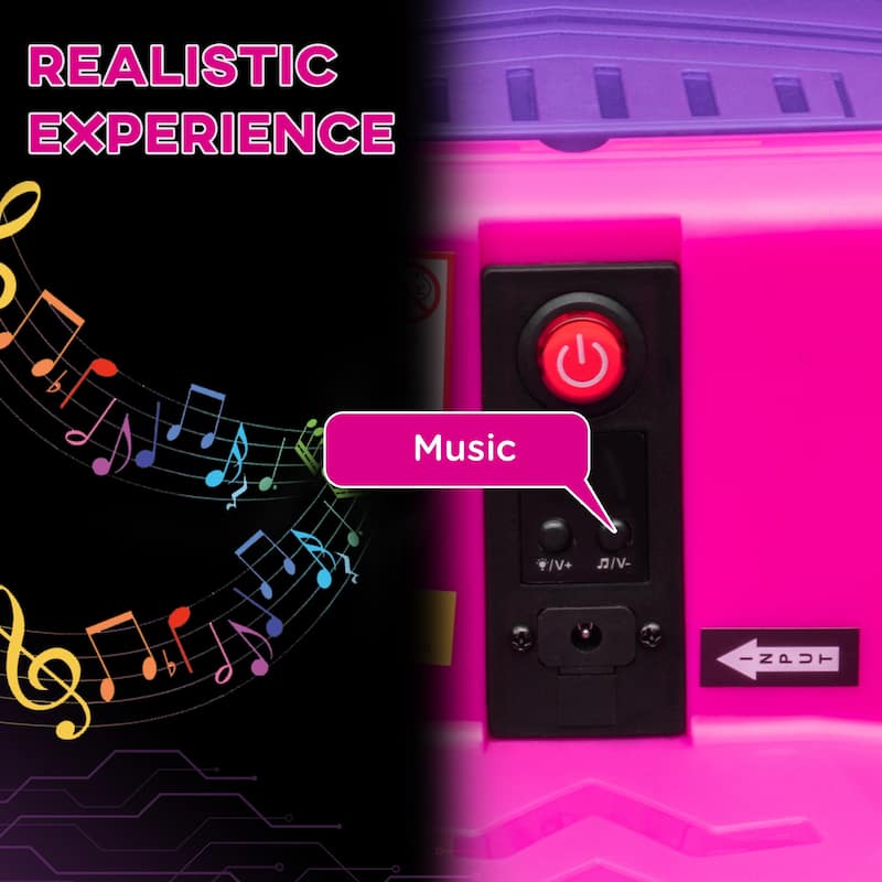 Kids Electric Bumper Car Ride-On Bumper Car with 360° Rotation, Ride on Car Electric Vehicle with LED Lights