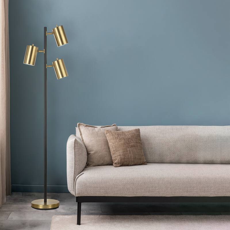 Mosaic 63.5" Height Floor Lamp, Yellow - 10 x 13.25 x 63.5"