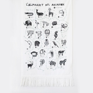 Wee Gallery Printed Tapestry - Animal Alphabet in French