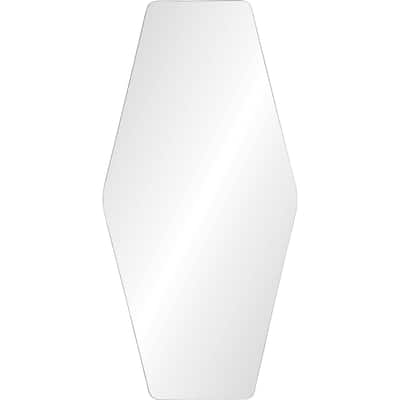 48" Glass Unframed Hexagon Wall Mirror